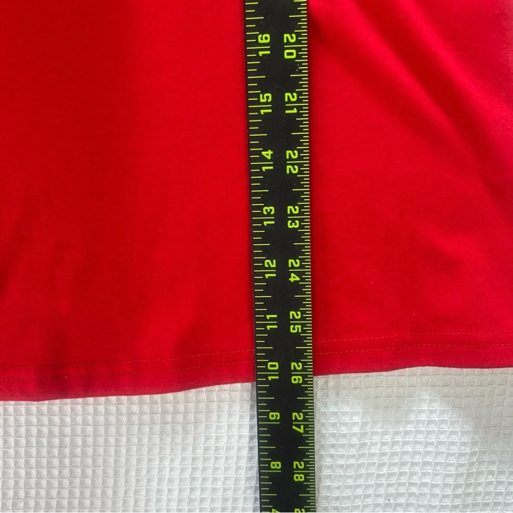 Women's Red, Black, and Leopard Print Long Sleeve Top Size M - Picture 5 of 7